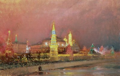 Verlichting in het Kremlin, 1896 door Nikolai Nikolaevich Gritsenko